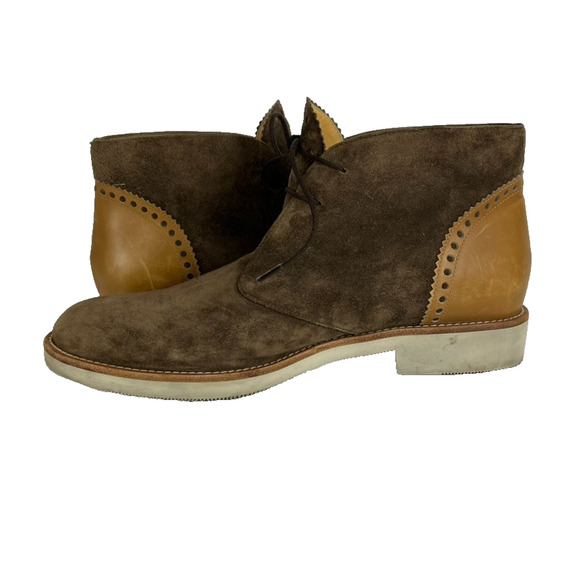 Truman's Boots Womens Size 39.5 Super Leggera Two Tone Taupe Soft Suede Leather - Picture 1 of 12
